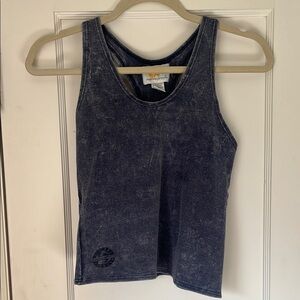 Vintage Express 1987 Collection Racerback Tank  Y2K Acid Wash Stretch Top (L)